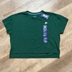 NWT Prince Pickleball Women's Crop Top Short Sleeve Green Size L